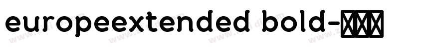 europeextended bold字体转换